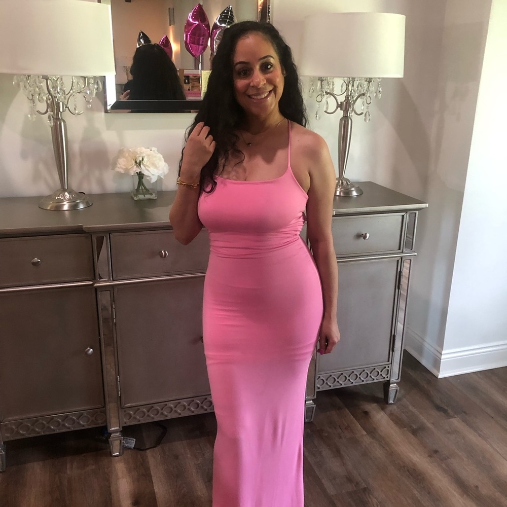 Elegant Pink Maxi Dress